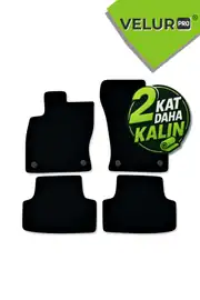 VelurPRO Volkswagen Golf 5 2004-2009 Siyah Araca Özel Halı Paspas Araba Halısı Oto Paspas - 1